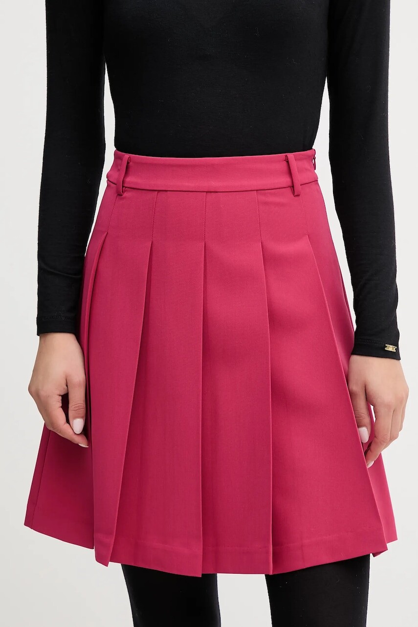 Sukňa United Colors of Benetton ružová farba, mini, áčkový strih, 4R4CD004W