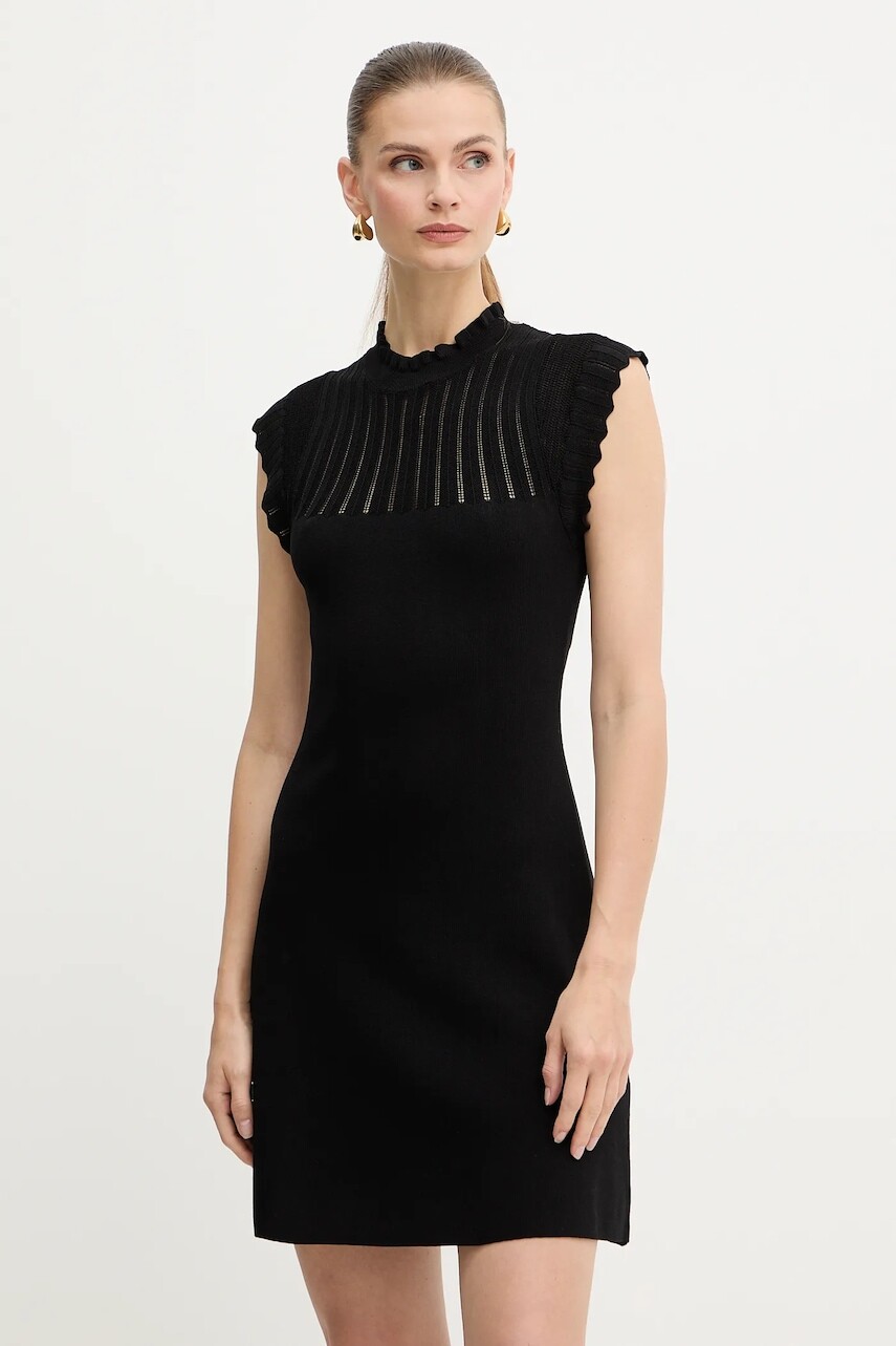 Šaty Morgan čierna farba, mini, áčkový strih, RMSNOW