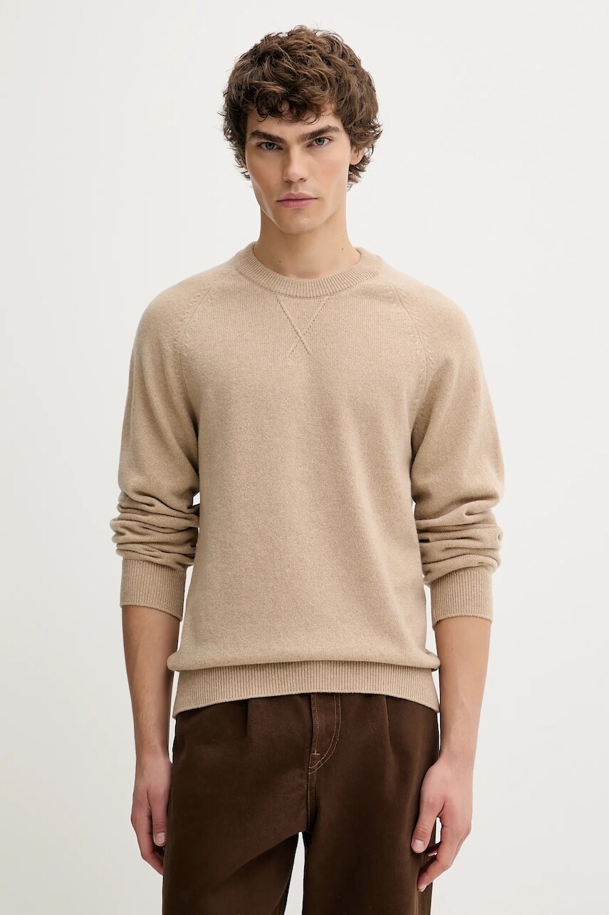 Vlnený sveter PS Paul Smith béžová farba, ľahký, M2R-487Z-T22514