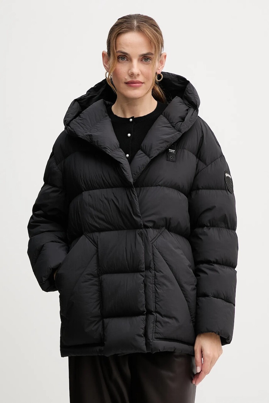 Páperová bunda Blauer PRAIRIE čierna farba, zimná, oversize, BLDB03179