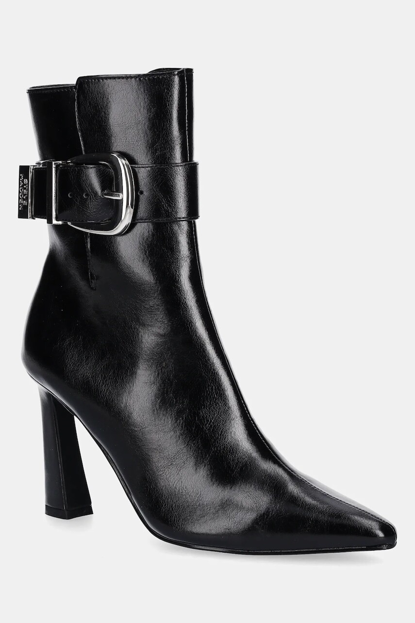 Členkové topánky Steve Madden Stashed čierna farba, na podpätku, 11004780