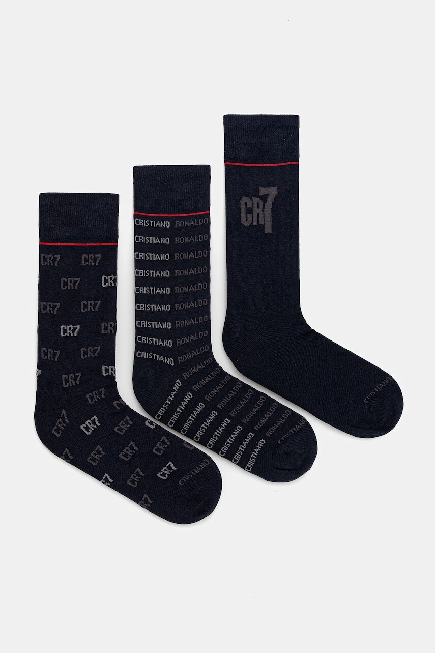 Ponožky CR7 Cristiano Ronaldo 3-pak tmavomodrá farba, 0