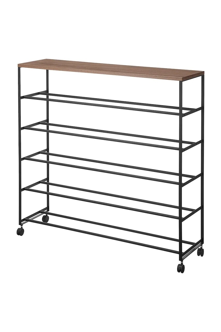 Stojan na topánky Yamazaki Towert 90.5 x 26 x 87 cm čierna farba