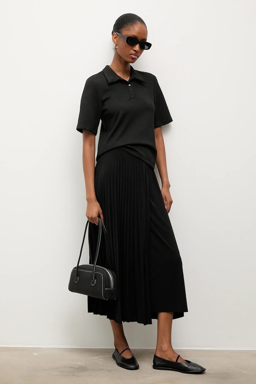 Polo tričko Answear.LAB čierna farba