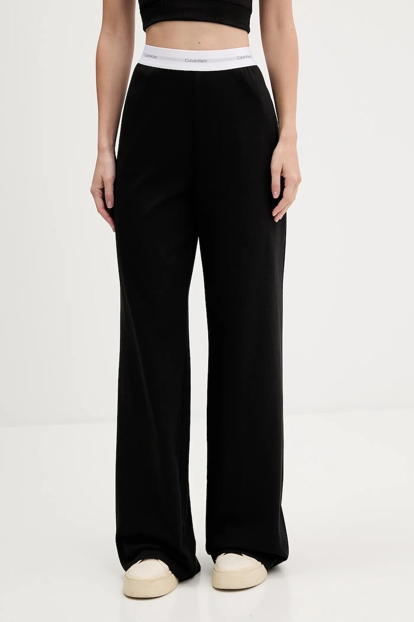 Bavlnené tepláky Calvin Klein Underwear čierna farba, jednofarebné, LV00QS7518