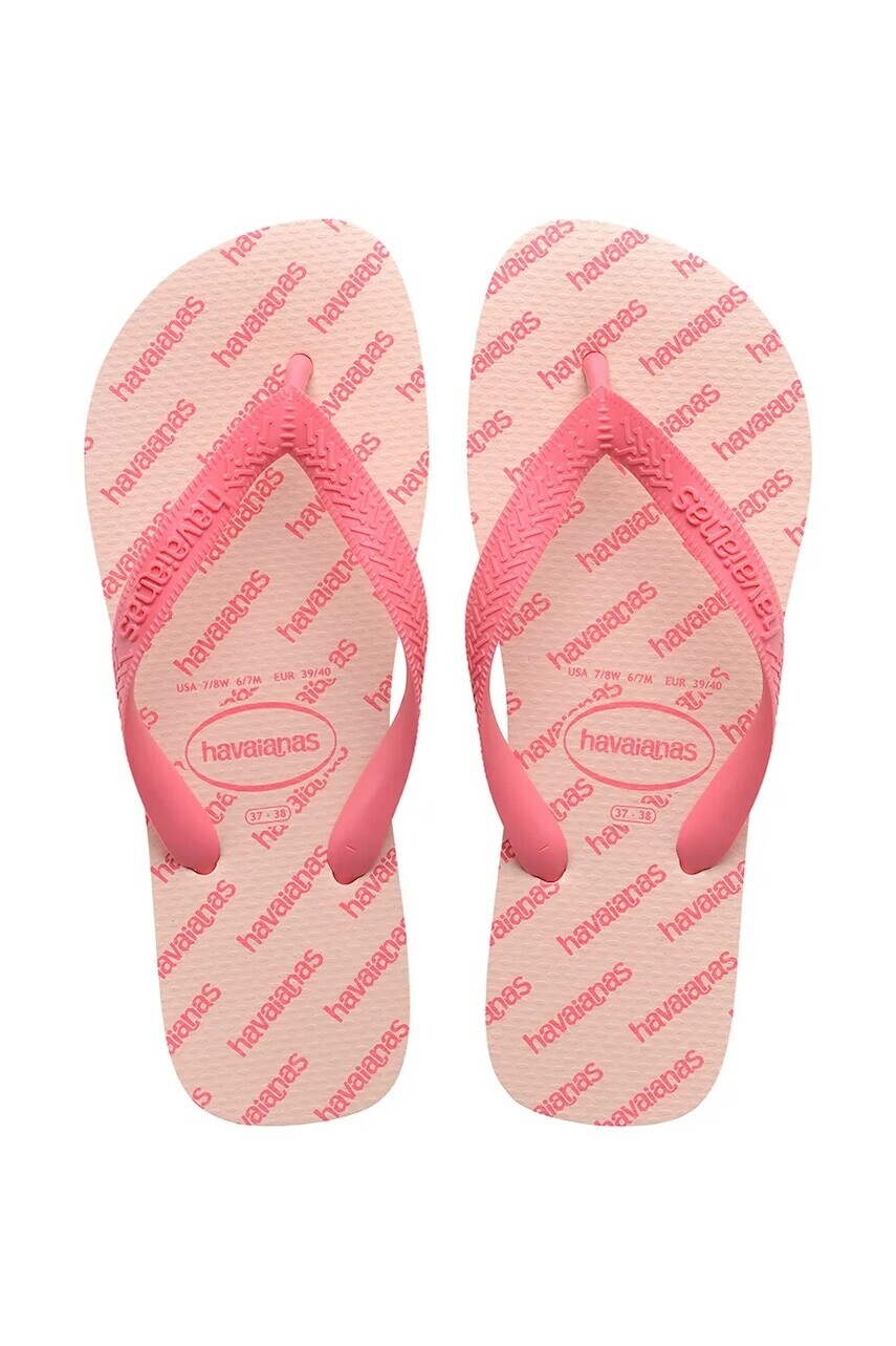 Šľapky Havaianas TOP LOGOMANIA ESSENTIAL BALLET ružová farba, 4149891.0076
