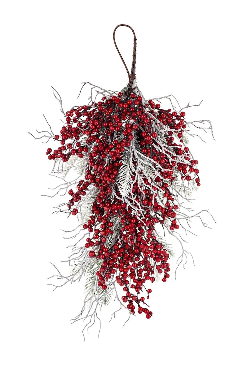 Vianočná vetvička home & lifestyle 56 x 28 x 12 cm červená farba