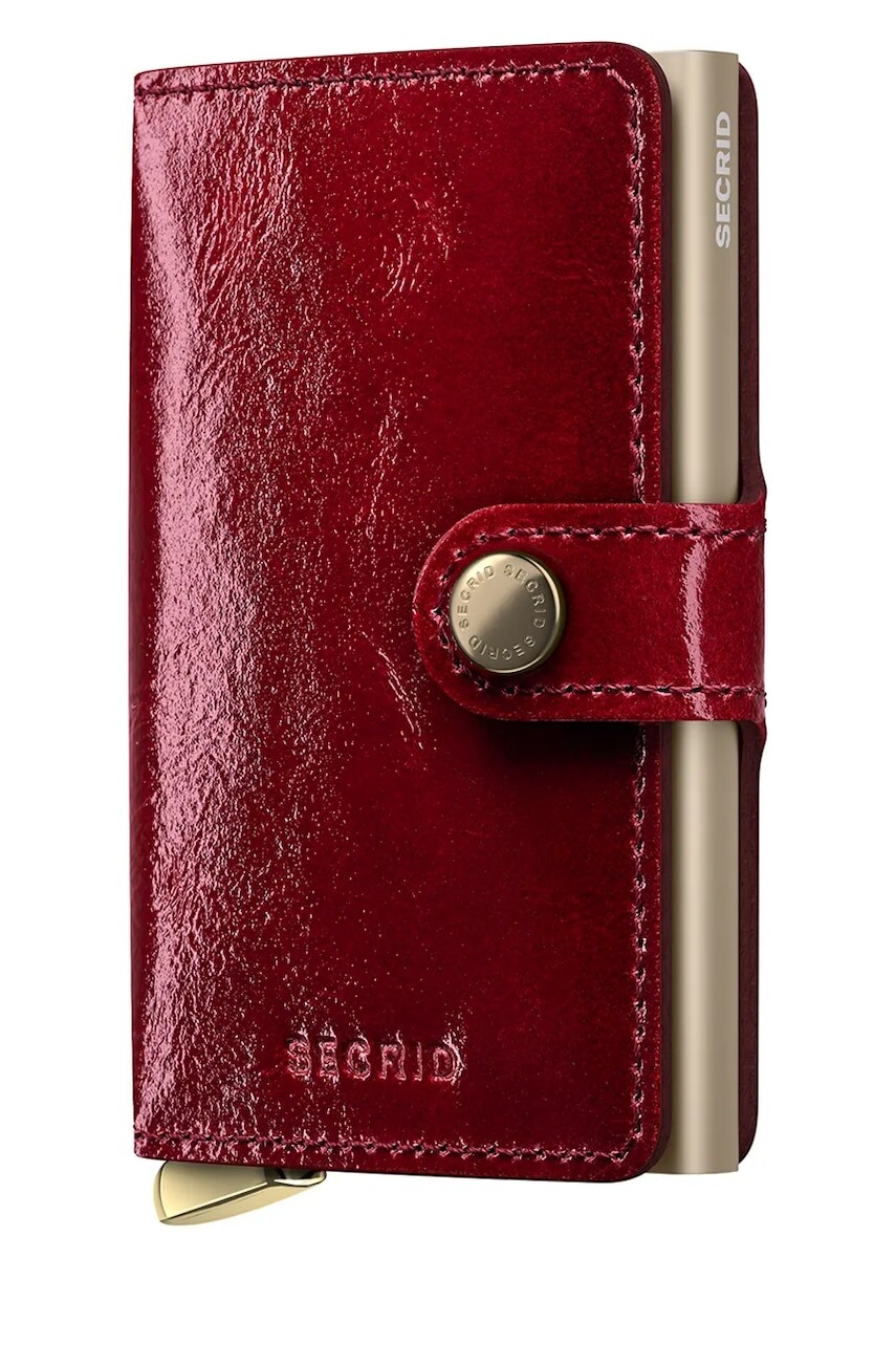 Kožená peňaženka Secrid NAPLAK červená farba