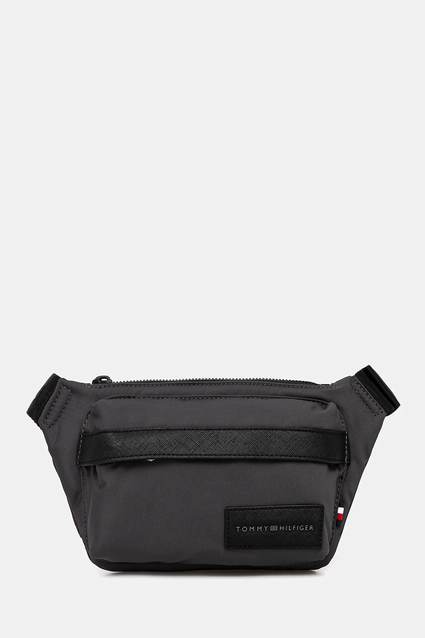 Ľadvinka Tommy Hilfiger šedá farba, AM0AM14027