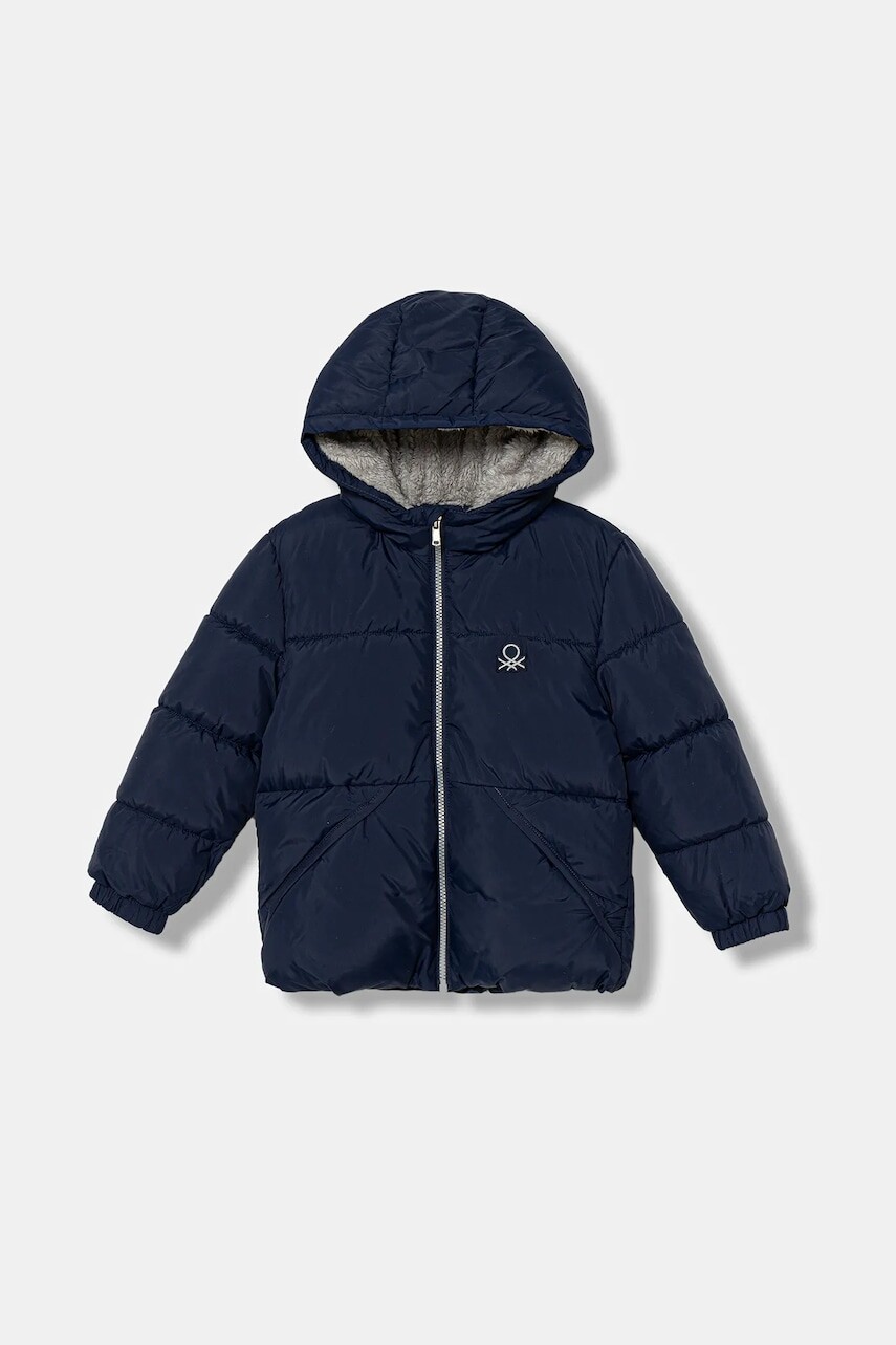Detská bunda United Colors of Benetton tmavomodrá farba, 2WU0GN035