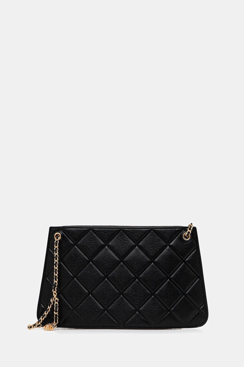 Kožená kabelka Tory Burch Fleming čierna farba, 176623-001