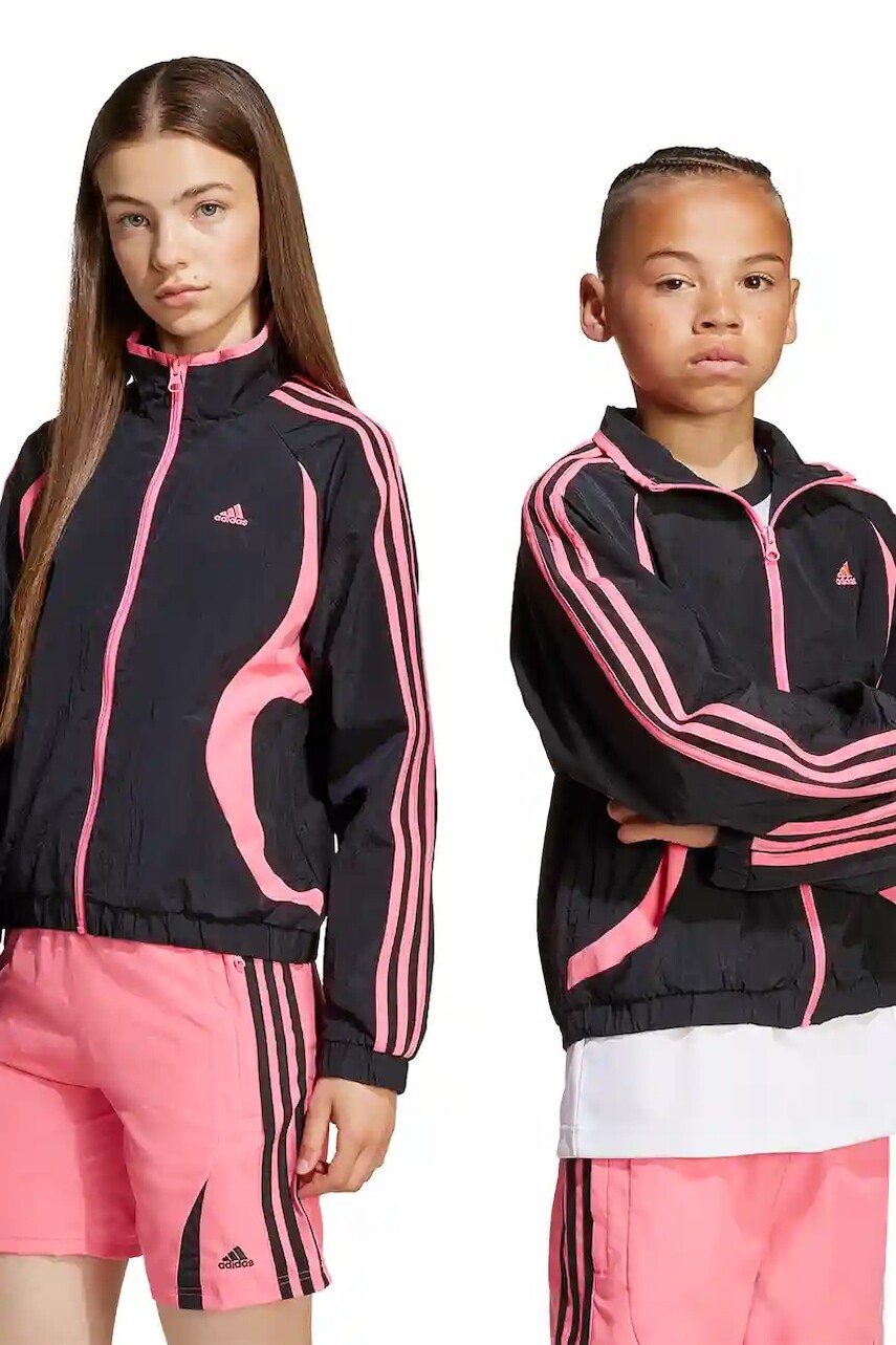 Detská mikina adidas Originals čierna farba, vzorovaná, JY6324