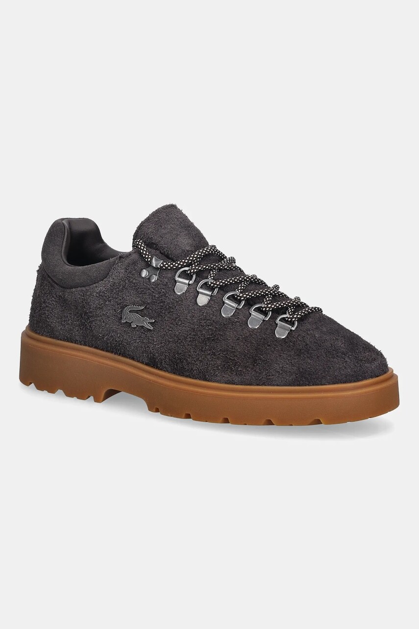 Semišové tenisky Lacoste Baseshot Winter Sneakers hnedá farba, 50SMA0047