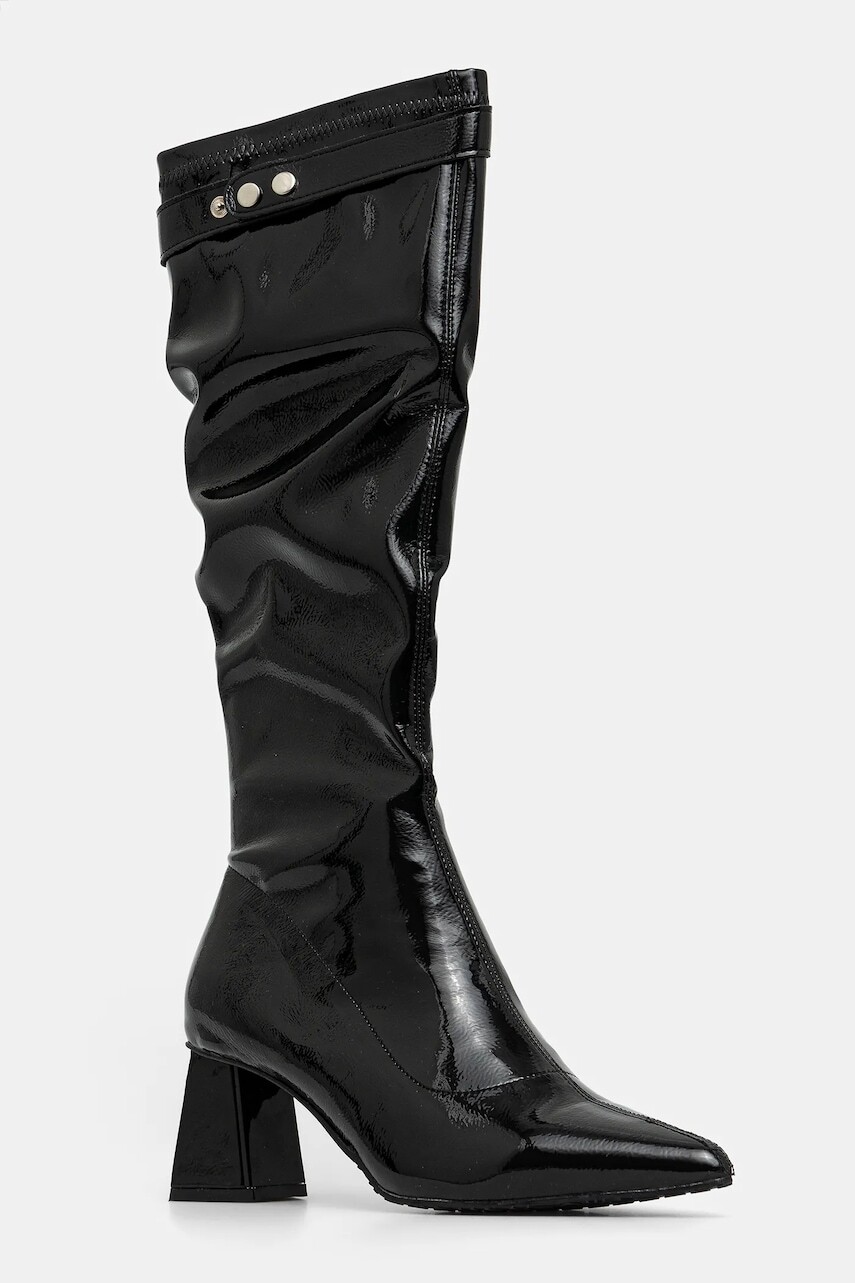 Vysoké čižmy Bianco BIAMARALYN čierna farba, na podpätku, 11301976