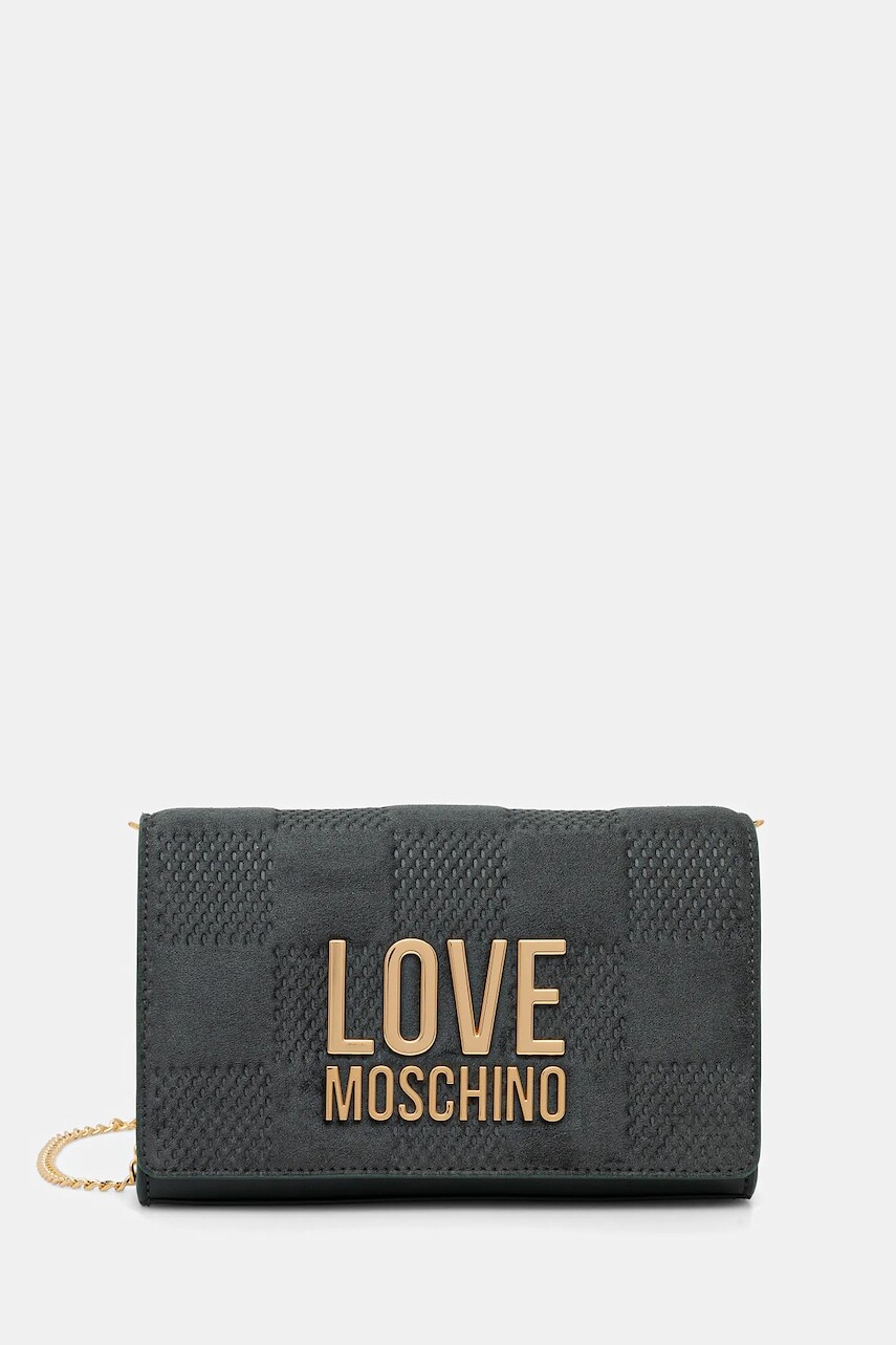 Kabelka Love Moschino zelená farba, JC4127PP0NKB185A