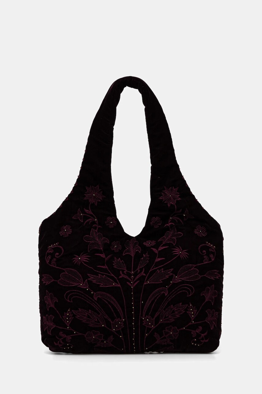 Zamatová kabelka Hoss Intropia bordová farba, 2052028