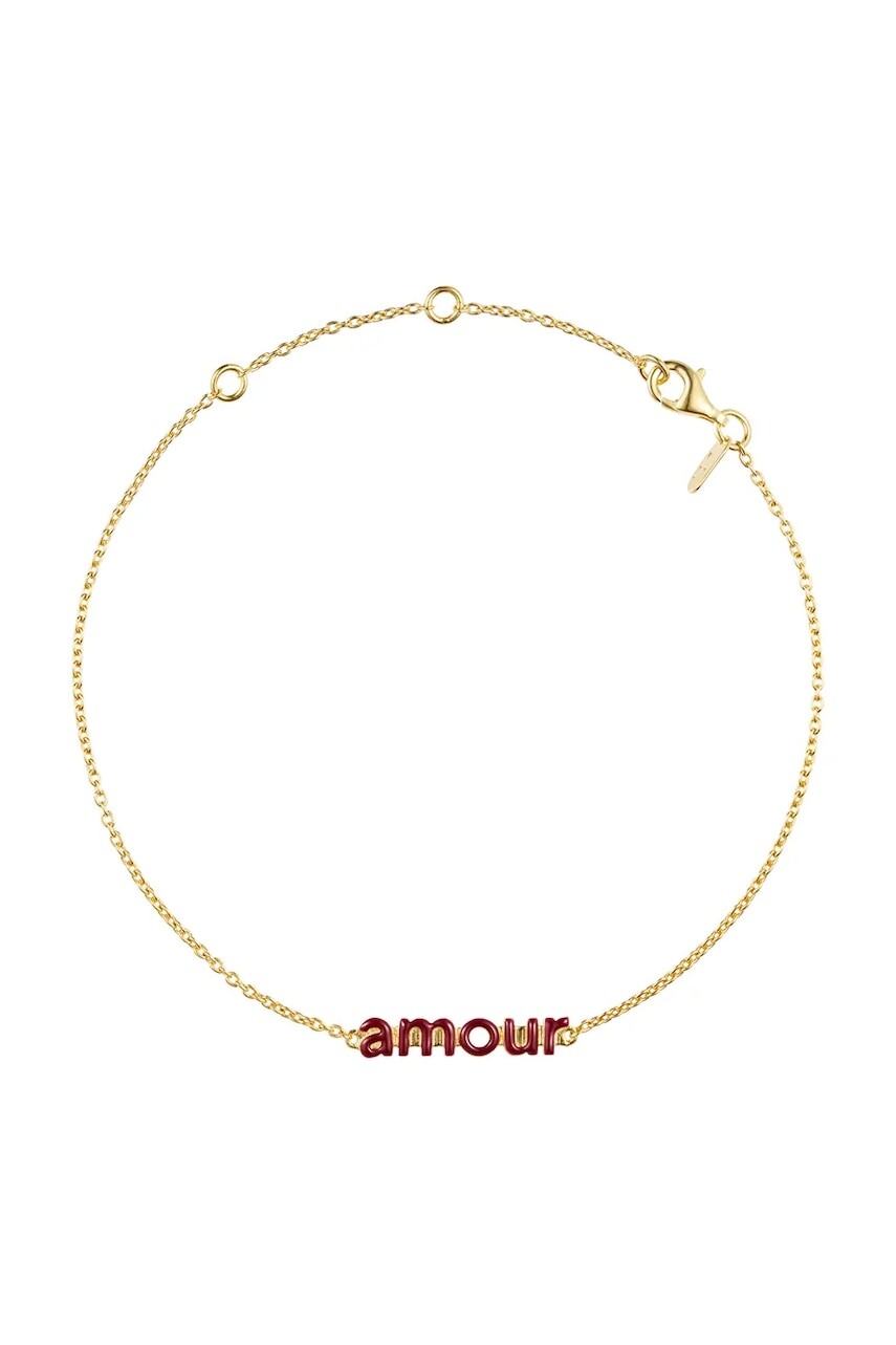 Strieborný pozlátený náramok Design Letters 90501024BURAMOUR