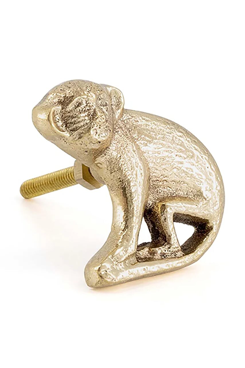 Úchytka na nábytok Doing Goods Peppin Monkey 4,5 x 4 x 6,5 cm žltá farba