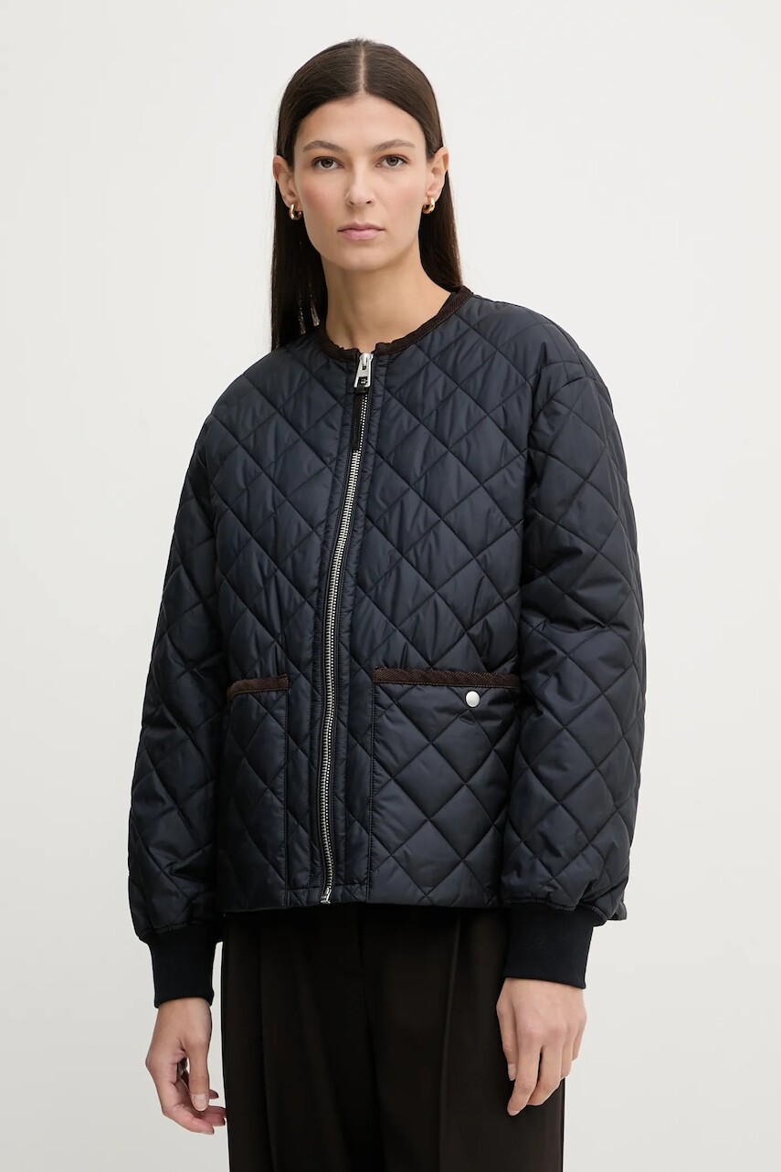 Bunda Marc O'Polo tmavomodrá farba, prechodná, 600111970025