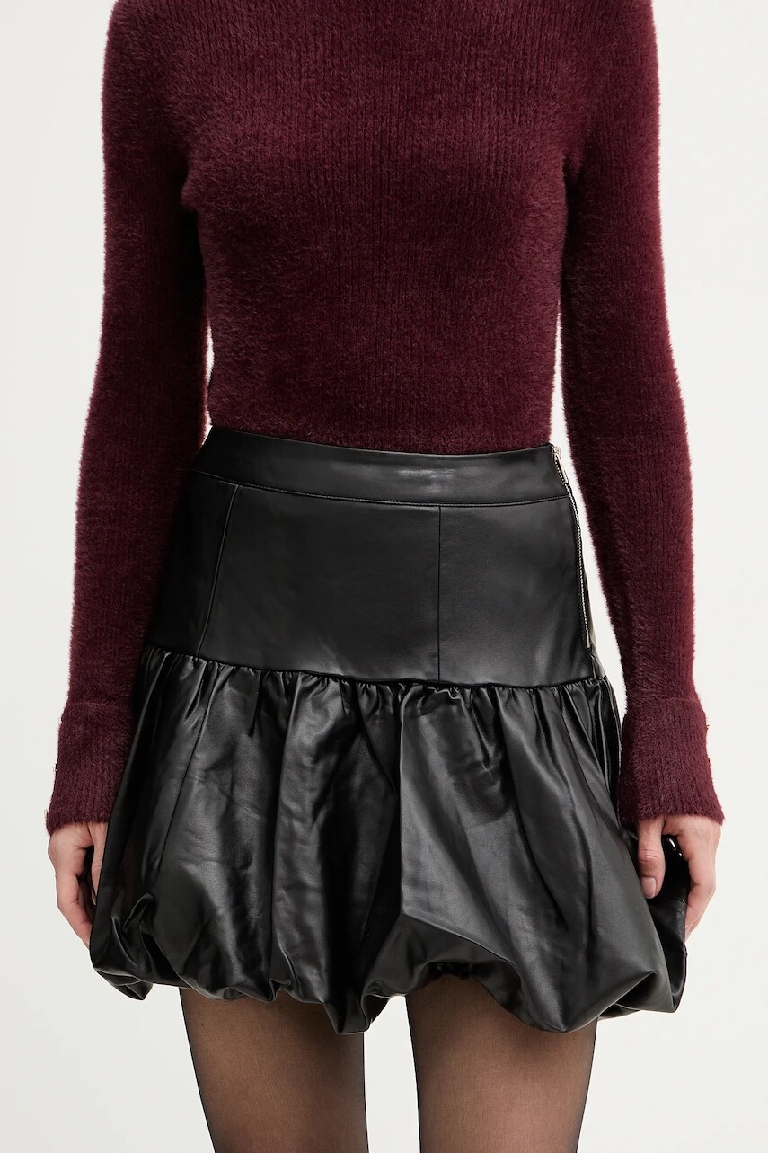 Sukňa Morgan čierna farba, mini, áčkový strih, JED