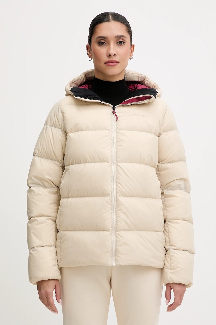 Páperová bunda Peak Performance Frost béžová farba, zimná, G80525