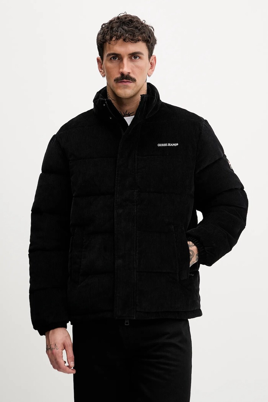 Bunda Guess Jeans čierna farba, zimná, M5BL0F W2061