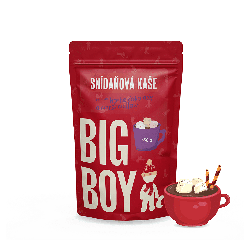 BIG BOY Kaša s príchuťou horúcej čokolády s marshmallow 350 g