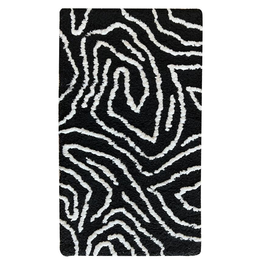 Koberec Shaggy BlackCurves 0,8/1,5 PSR-13557 čierny