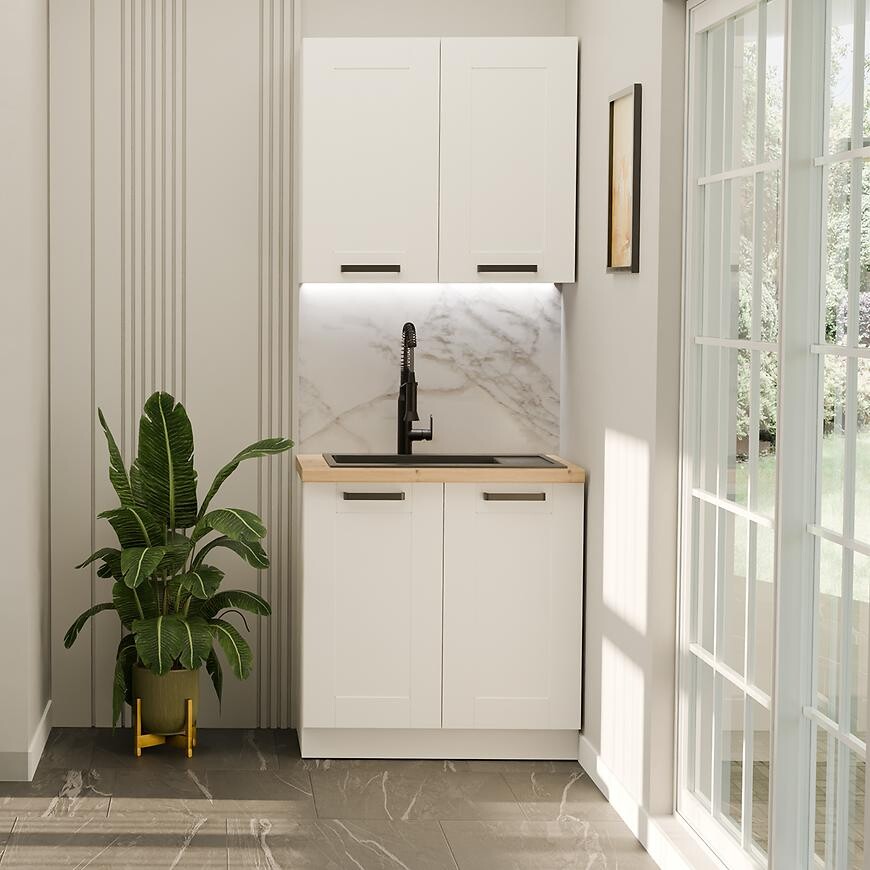 Kuchynská linka Luna biela/biela 80 cm bez pracovnej dosky