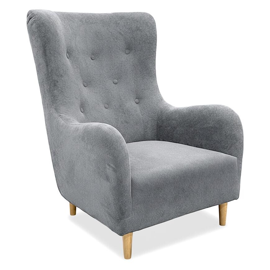 Kreslo Benetto Gerra 70 dr.oo/1 sivá