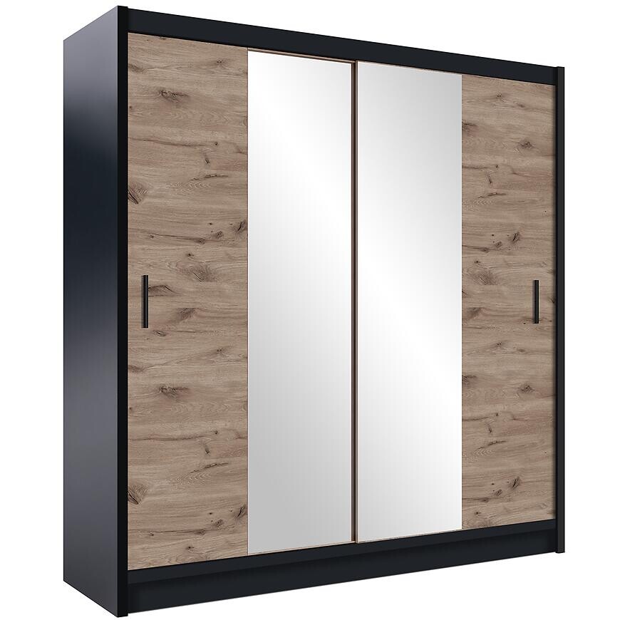 Szafa Lizbona 2 203 Czarny / Dąb Viking