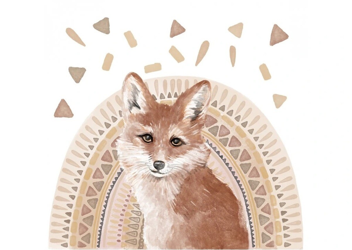 PASTELOWE LOVE® wall, sticker, fox 38077-0,