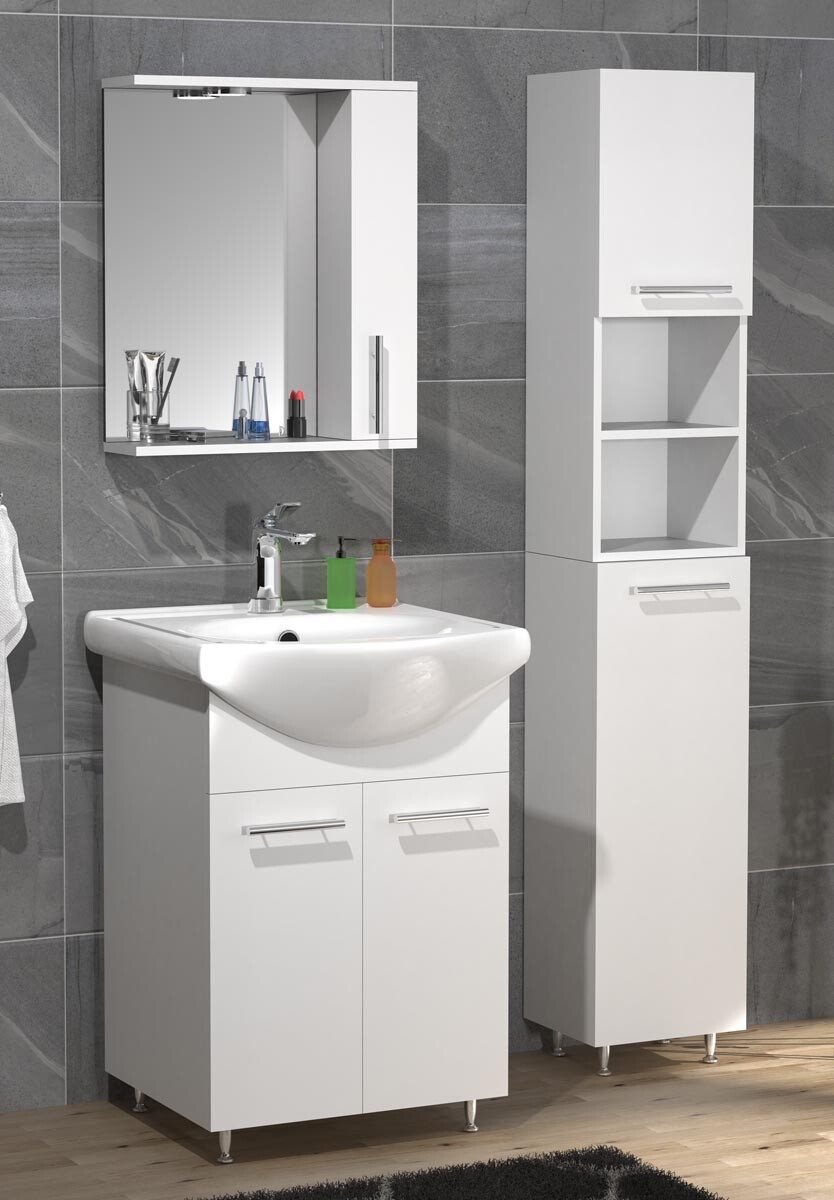 4-dielna umývadlová skrinka Lisalo M, biela