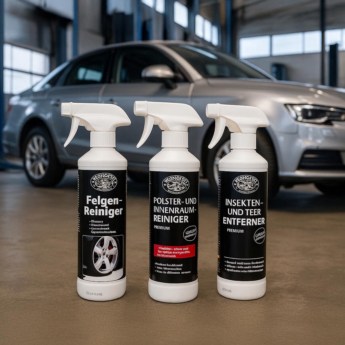 Súprava na čistenie auta, 3x 500 ml