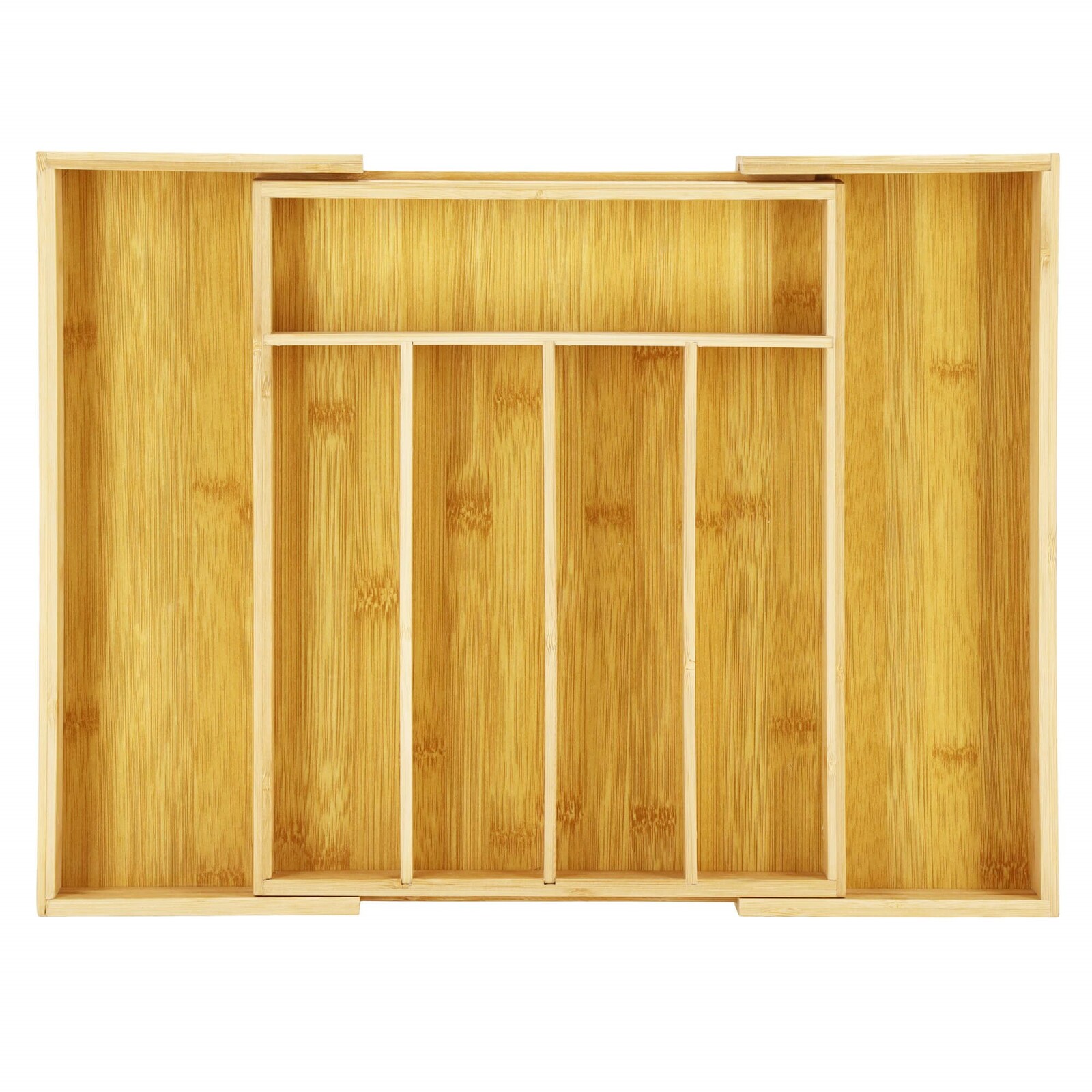 Výsuvný bambusový organizér na príbory