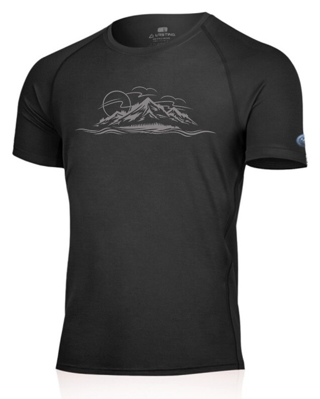 Lasting pánske merino tričko LIVIO 9090 čierna Veľkosť: L 8596445232714