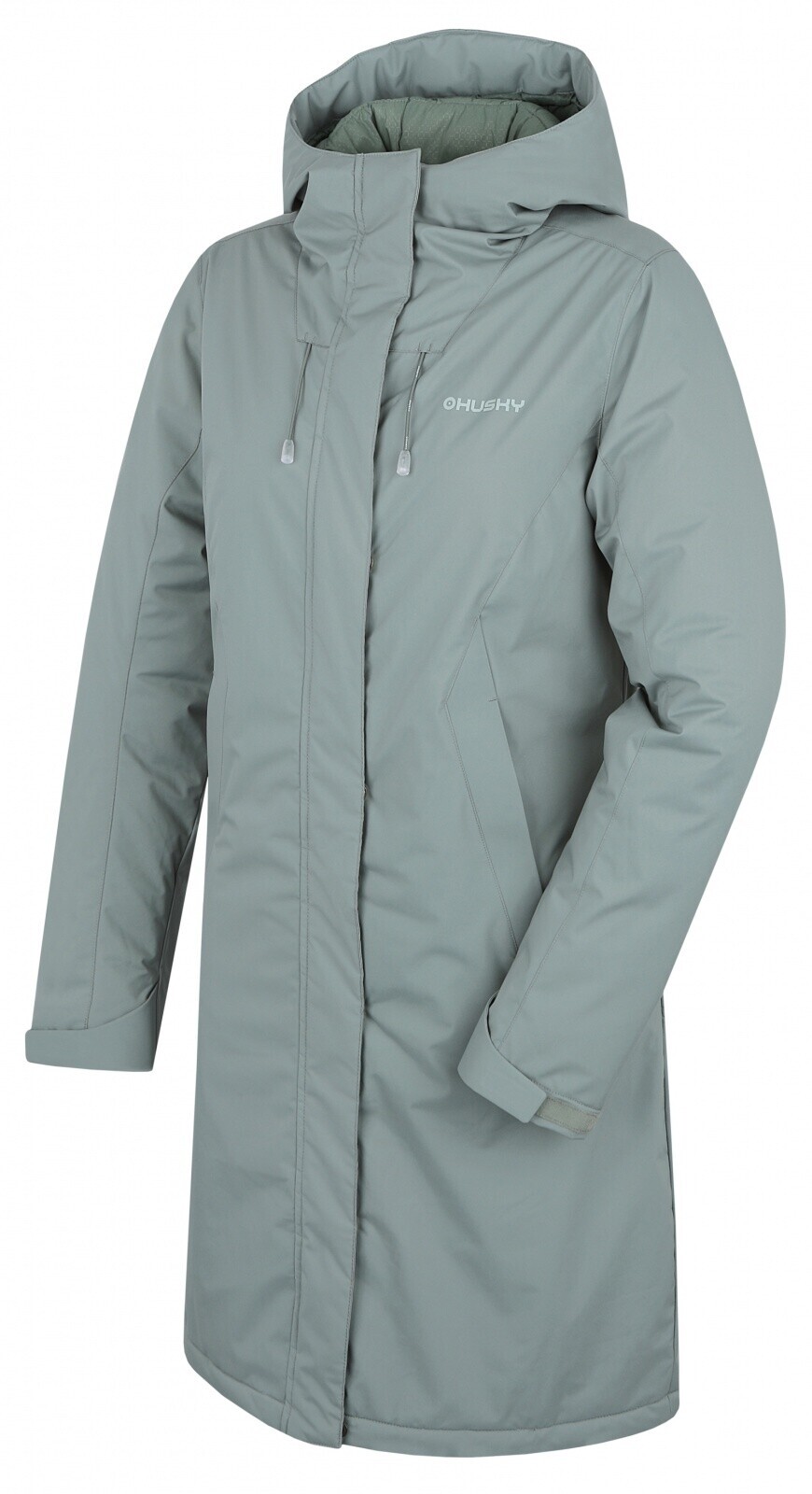 Husky Dámsky hardshellový plnený kabát Narvik L faded green Veľkosť: L