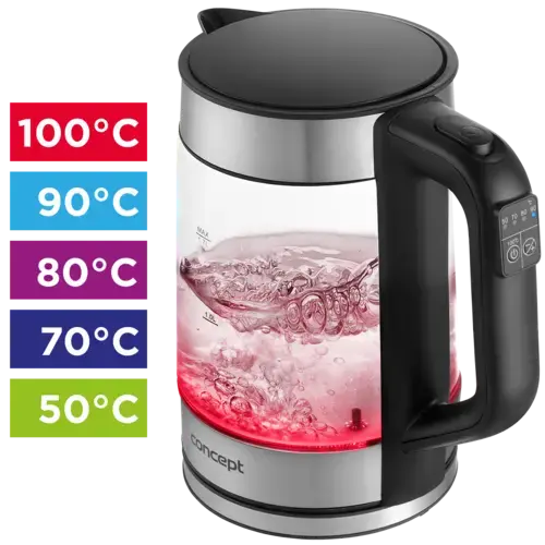 CONCEPT Rýchlovarná kanvica s reguláciou teploty 1,7 l RK4067