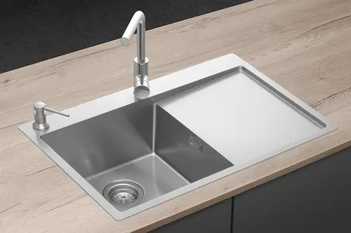 CONCEPT Nerezový drez s odkvapom NANO coat ľavý DNN1045ssl