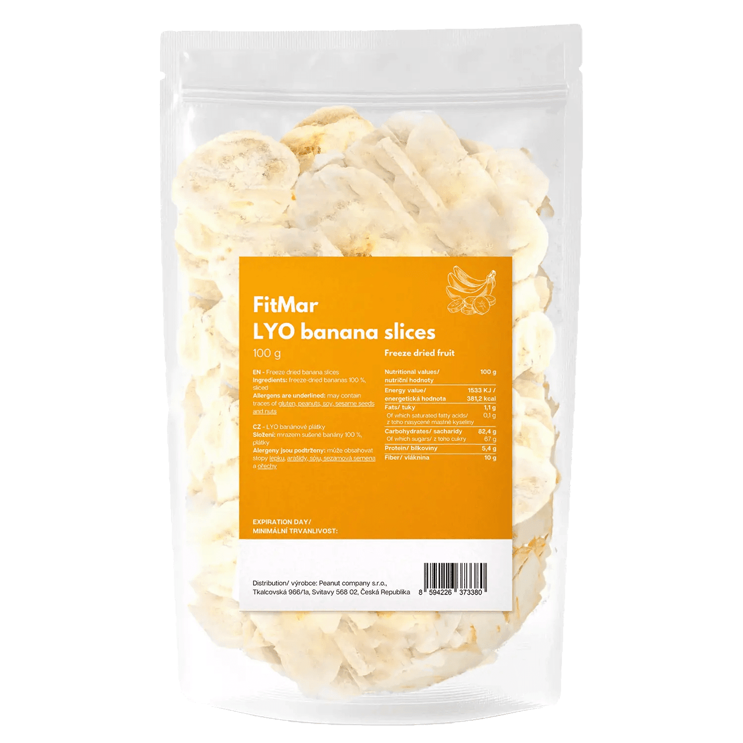 Banán lyofilizovaný