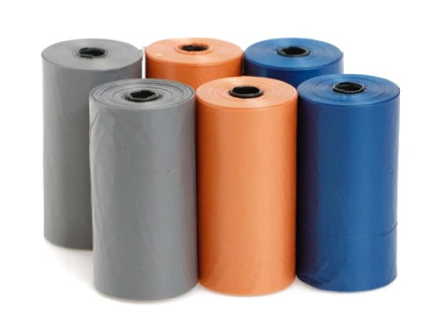 Barevné pytlíky AMINELA na exkrementy 6 rolí