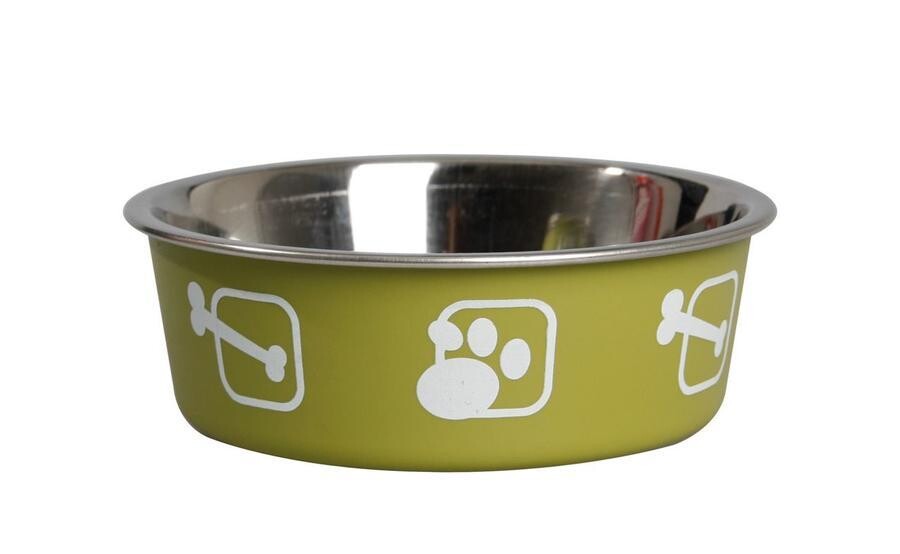 Miska nerezová s plastovým opláštěním zelená 12cm 0,3l