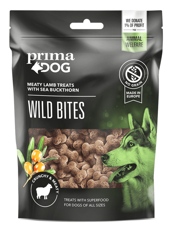 PrimaDog Wild Bites Lamb W. Sea Buckthorn, Crunchy 100 g