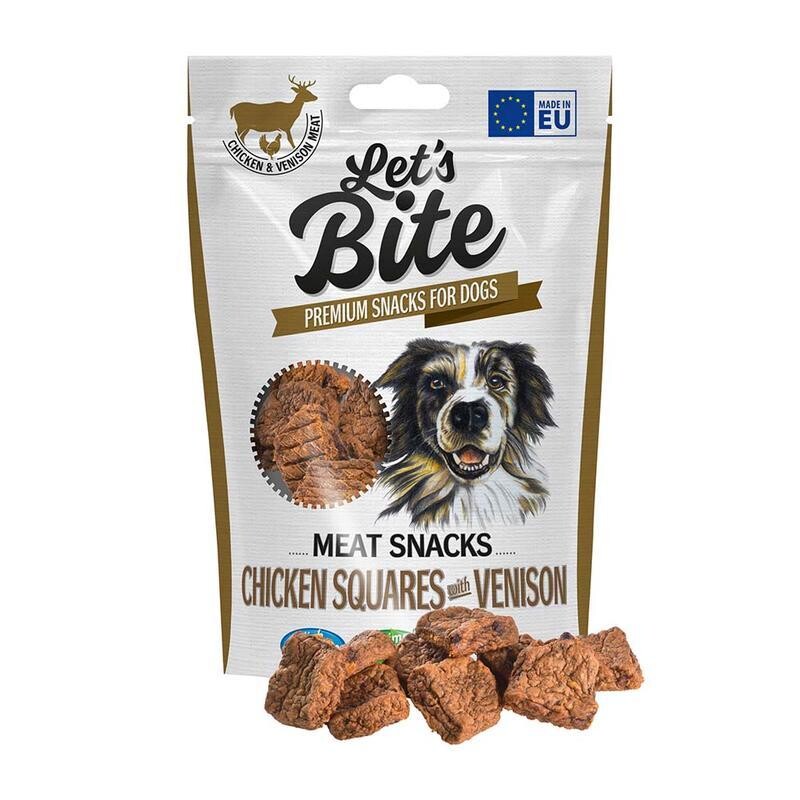 Let’s Bite Meat Snacks. Chicken Squares with Venison 80g
