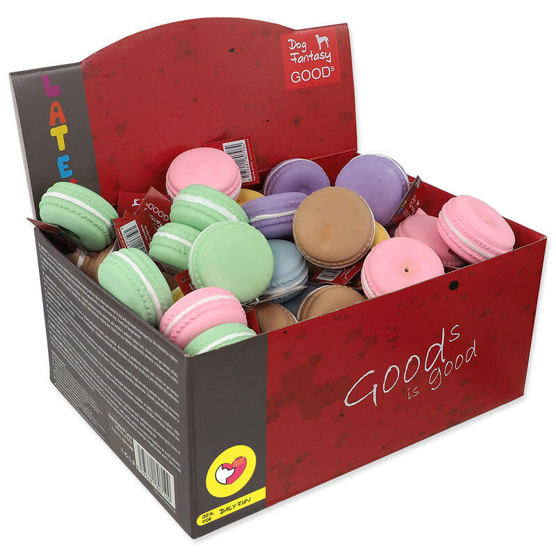 Displej hračky DOG FANTASY Latex Macaroon 6 x 6 ks 36 ks