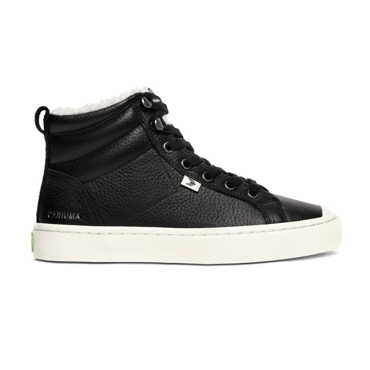 Pánské volnočasové boty Cariuma OCA Therma High Black Premium Leather Sneaker