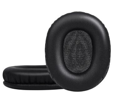 Náhradné náušníky pre slúchadlá Audio Technica ATH-M50, M50X, M50XBT, M50RD, M40X, M30X, M20X, MSR7 a SX1 - Čierne, kožené