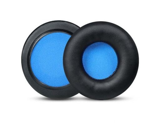 Náhradné kožené náušníky pre slúchadlá Skullcandy HESH 1 a 2 - Čierná s modrým vnútrom