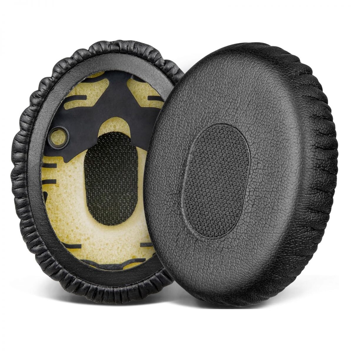 Náhradné náušníky pre slúchadlá Bose QuietComfort 3, OE/ON-EAR a OE1 - čierne, kožené