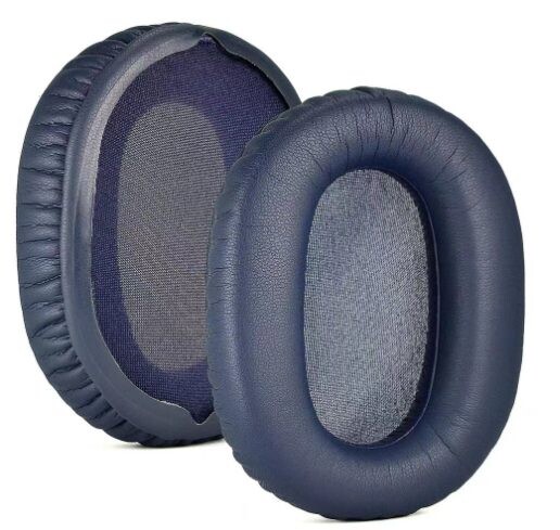 Náhradné náušníky pre slúchadlá Sony WH-CH700N, CH710N, CH720N, MDR-ZX770BN, ZX780DC - Modré, kožené